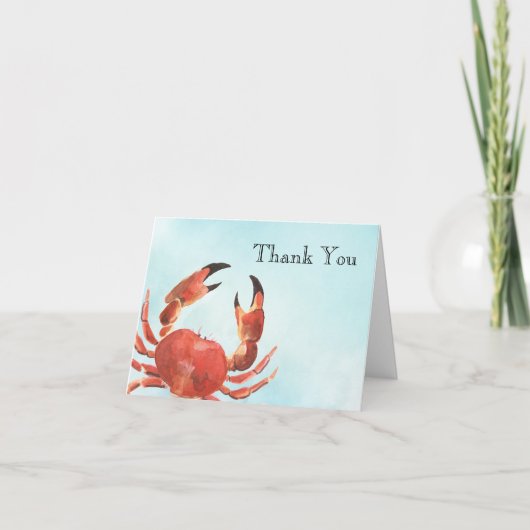 海の幸 カニ 水彩 感謝 (正面)