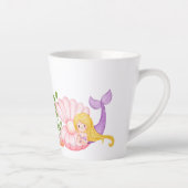 海の底のかわいい人魚 カフェラテマグ (右)