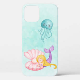 海の底のかわいい人魚 iPhone 12ケース