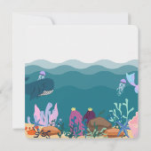 海の底の人魚の誕生日パーティー 誕生日 招待状 (裏面)