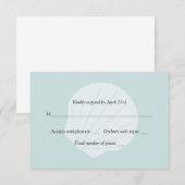 海の微風の貝青いRSVP 出欠カード (正面/裏面)
