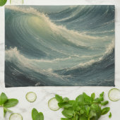 海の怒りの夜明け キッチンタオル (折り畳み)