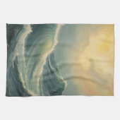 海の怒りの夜明け キッチンタオル (横)