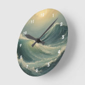 海の怒りの夜明け ラウンド壁時計 (傾斜)