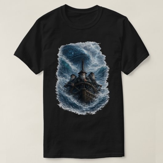 海の怒り - 伝説の海賊冒険T- Tシャツ (デザイン正面)