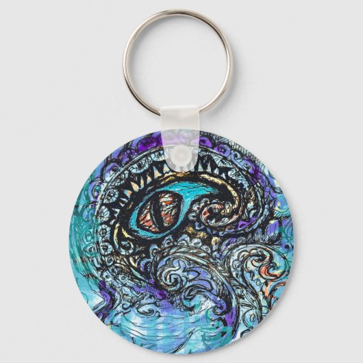 海の怪物の目 キーホルダー (正面)