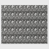 海の怪物の花の模様 ラッピングペーパー (フラット)