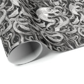 海の怪物の花の模様 ラッピングペーパー (ロールコーナー)