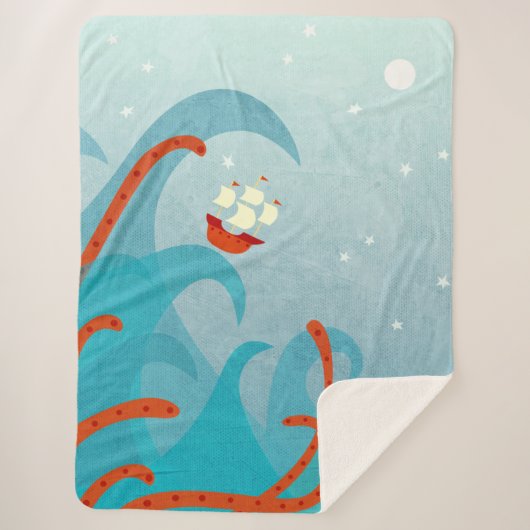 海の怪物セーリング シェルパブランケット (正面)