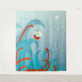 海の怪物セーリング タペストリー