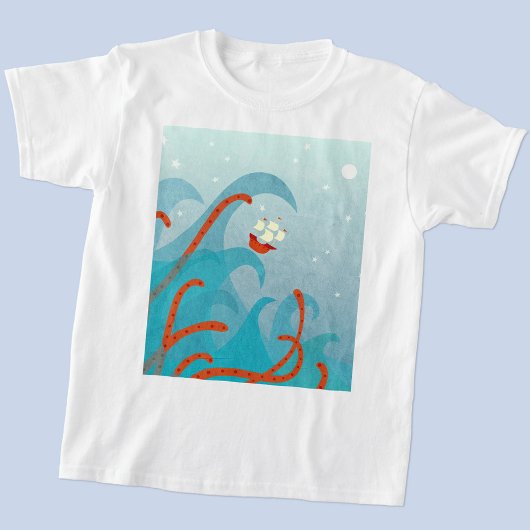 海の怪物セーリング Tシャツ