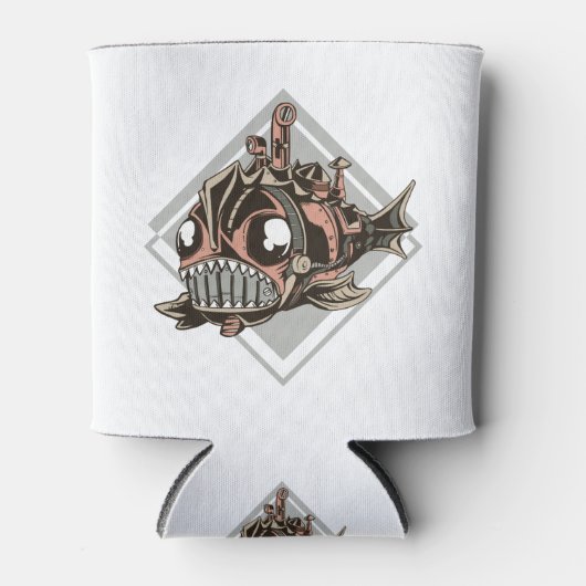 海の怪物愛好家のための怪獣ロボット魚の贈り物 缶クーラー (正面)