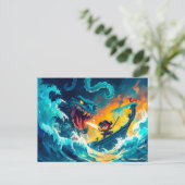 海の怪物・オブ・ザ・ハイSと戦う小海賊 ポストカード (スタンド正面)