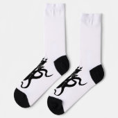 海の怪物、ブルーとブラッククラーケンと船 ソックス (左)