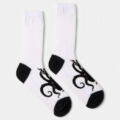 海の怪物、ブルーとブラッククラーケンと船 ソックス (右)