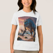 海の怪獣Tシャツバイ子供へフアン・カバナ トライブレンドＴシャツ (正面)