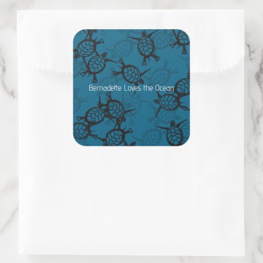 海の恋人 カメ スクエアシール (バッグ)