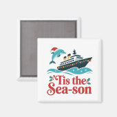 海の息子のクルージングファミリーおもしろいマッチング マグネット (正面/裏面)