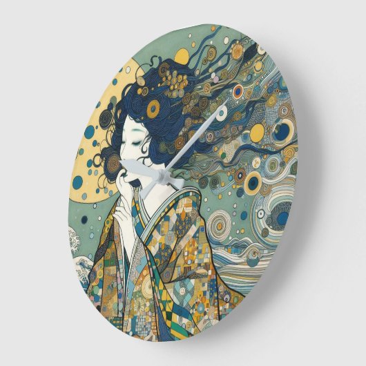 「海の息」 ラージ壁時計 (傾斜)