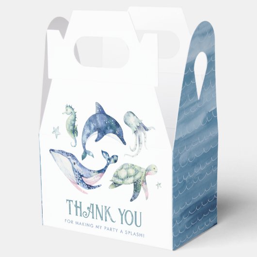 海の恵みの箱の下の水の色 フェイバーボックス (オープン)