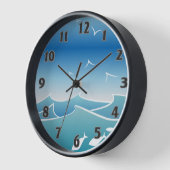 海の愛好家 壁時計 (傾斜)