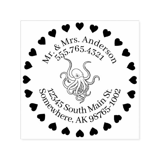 海の愛、個人的連絡な セルフインキングスタンプ (デザイン)