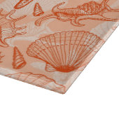 海の手描きのパターン カッティングボード (角)