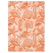 海の手描きのパターン クリップボード (裏面)