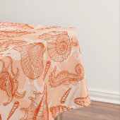 海の手描きのパターン テーブルクロス (インサイチュ)