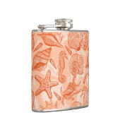 海の手描きのパターン フラスク (右)