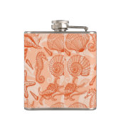 海の手描きのパターン フラスク (裏面)