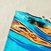 海の抱擁:ウミガメの旅 ビーチタオル (インサイチュ)