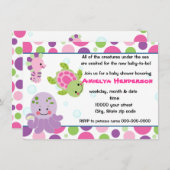 海の招待の下の海の創造物 招待状 (正面/裏面)