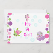 海の招待の下の海の創造物 招待状 (裏面)