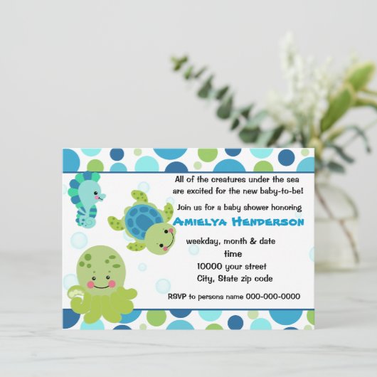 海の招待の下の海の生き物 招待状 (スタンド正面)