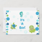 海の招待の下の海の生き物 招待状 (裏面)