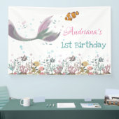 海の旗の下の人魚 横断幕 (トレードショー)