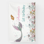 海の旗の下の人魚 横断幕 (縦)