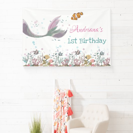 海の旗の下の人魚 横断幕 (インサイチュ)