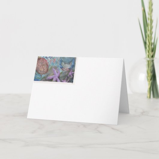 海の日のカード どんなシーンにもぴったりな水彩画の海の景色カード カード (正面)