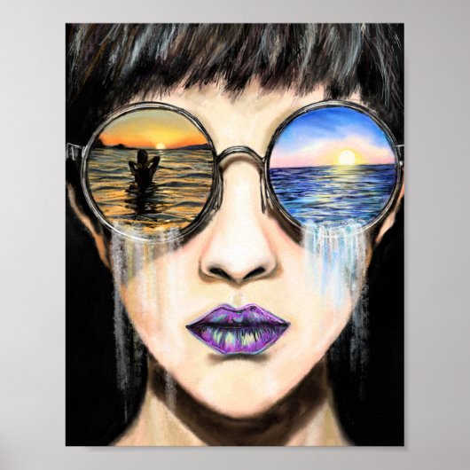 海の日の出と日の入りの感情のポスター – 絵画s ポスター (正面)