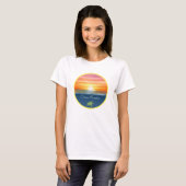 海の日の出と海亀 Tシャツ (正面フル)