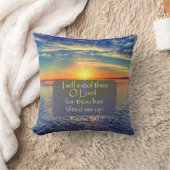 海の日の出と詩篇の聖句 クッション (ブランケット)