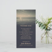 海の日の出の告別式による鳥は感謝していしています サンキューカード (スタンド正面)