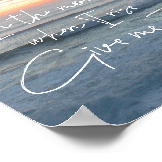 海の日の出与え：メイエス引用文 ポスター (角)