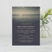 海の日の出|の木炭告別式による鳥 招待状 (スタンド正面)