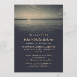 海の日の出|の木炭告別式による鳥 招待状