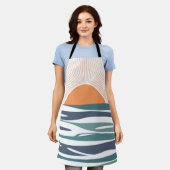 海の日の出 エプロン (着用した状態)