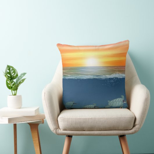 海の日の出 クッション (椅子)