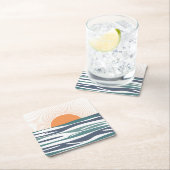 海の日の出 スクエアペーパーコースター (インサイチュ)